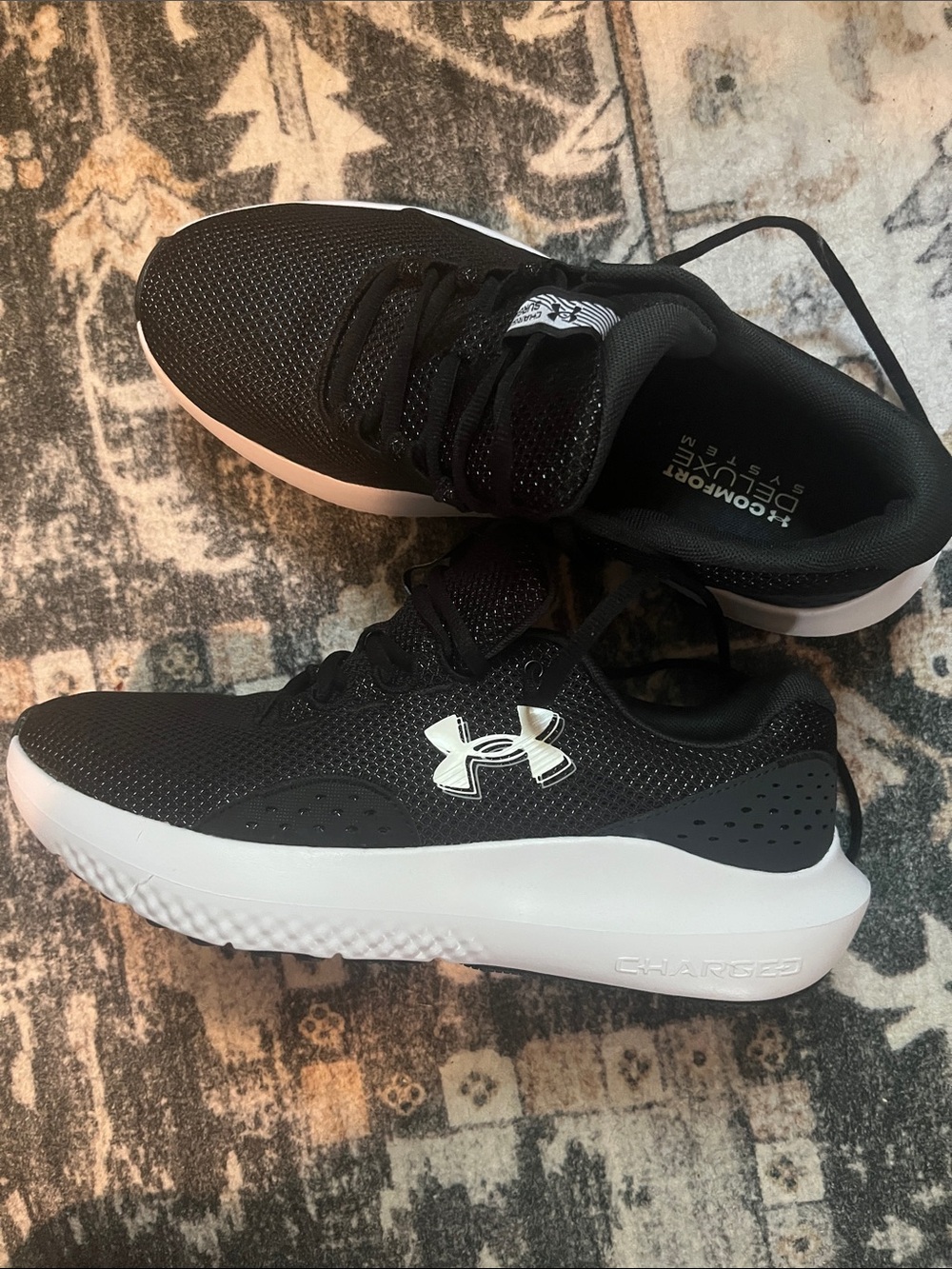 Under Armour Black & White Athletic Sneakers